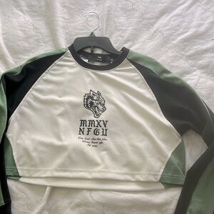 Darc sport long sleeve crop jersey- green